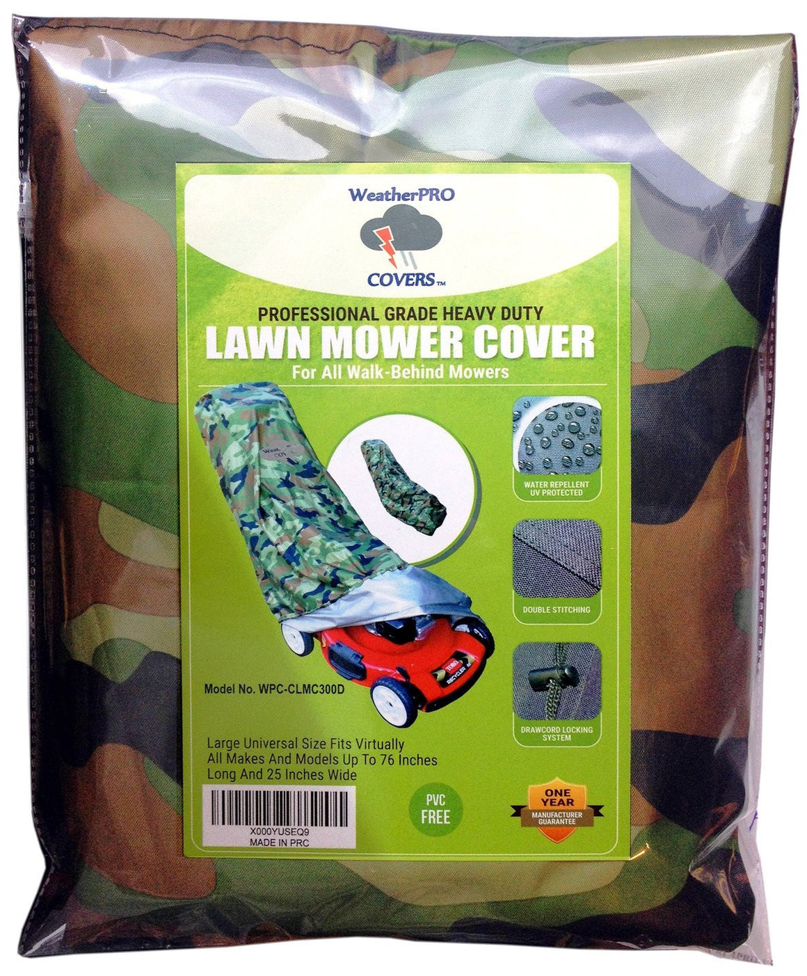 WeatherPRO Lawn Mower Cover - Camouflage - WeatherPRO Cover,   - Lawn Mower Cover
